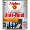 Alpina Metallschutz-Lack Anti-Rost Schwarz Eisenglimmer 750 Ml