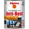Alpina Metallschutz-Lack Anti-Rost Schwarz Glänzend 2,5 Liter