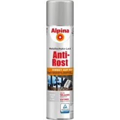 Alpina Metallschutz-Lack Anti-Rost Spray Silber Glänzend 400 Ml