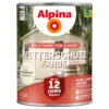 Alpina Wetterschutzfarbe Kreideweiß 2,5 Liter Halbdeckend