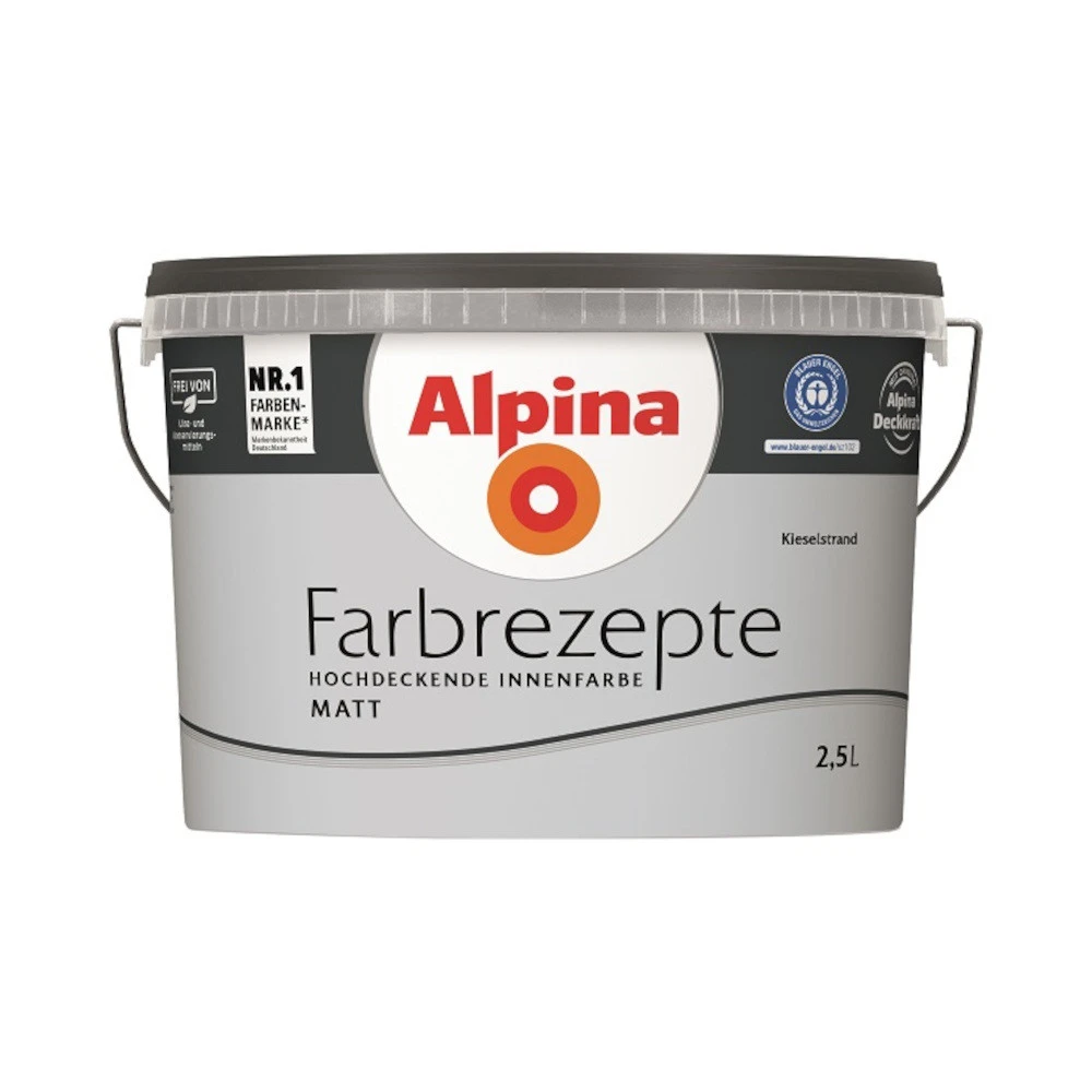 Alpina Farbrezepte Kieselstrand Matt 2,5 Liter 1 Alpina Farbrezepte Kieselstrand Matt 2,5 Liter