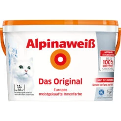 Alpinaweiß Wandfarbe 11 Liter