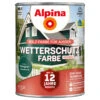 Alpina Wetterschutzfarbe Moosgrün 2,5 Liter Deckend