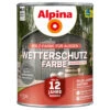 Alpina Wetterschutzfarbe Sturmwolkengrau 2,5 Liter Halbdeckend