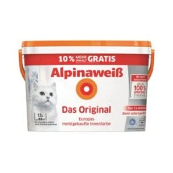 Alpinaweiß Wandfarbe Das Original Spritzfrei Matt 11 L