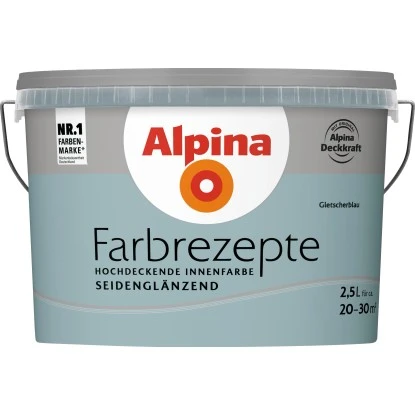 Alpina Farbrezepte Gletscherblau Seidenglänzend 2,5 L 1 Alpina Farbrezepte Gletscherblau Seidenglänzend 2,5 L