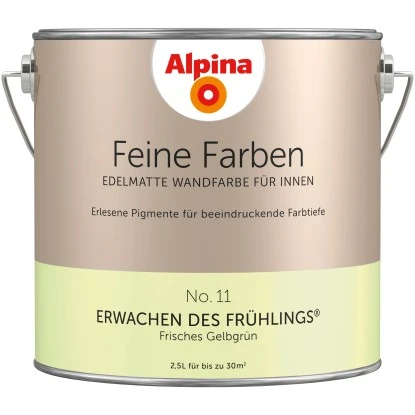 Alpina Feine Farben No. 11 Erwachen Des Frühlings® Edelmatt 2,5 Liter 1 Alpina Feine Farben No. 11 Erwachen Des Frühlings® Edelmatt 2,5 Liter
