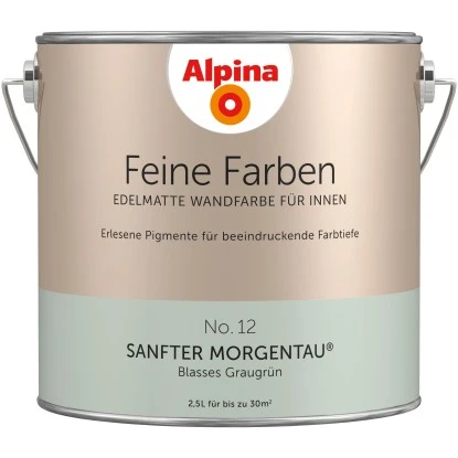 Alpina Feine Farben No. 12 Sanfter Morgentau® Edelmatt 2,5 Liter 1 Alpina Feine Farben No. 12 Sanfter Morgentau® Edelmatt 2,5 Liter