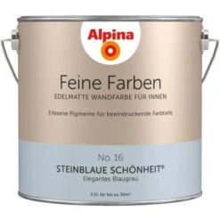 Alpina Feine Farben No. 16 Steinblaue Schönheit® Edelmatt 2,5 Liter