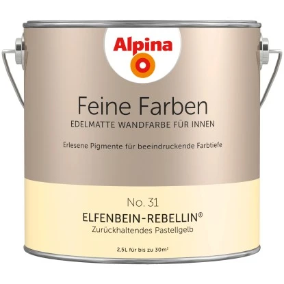 Alpina Feine Farben No. 31 Elfenbein-Rebellin® Edelmatt 2,5 Liter 1 Alpina Feine Farben No. 31 Elfenbein-Rebellin® Edelmatt 2,5 Liter