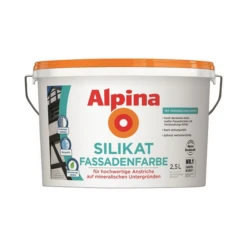 Alpina Silikat-Fassadenfarbe Weiß Matt 2,5 L