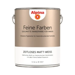 Alpina Feine Farben 'Zeitloses Matt-Weiß' Matt 5 L
