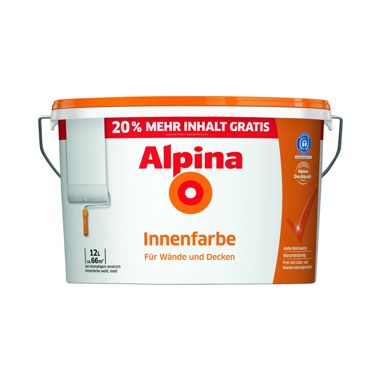 Alpina Innenfarbe Weiß Matt 12 L 1 Alpina Innenfarbe Weiß Matt 12 L