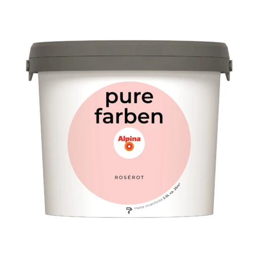 Alpina Wandfarbe 'Pure Farben' Rosérot Matt 2,5 L -Innenfarben Verkauf 8111491 freisteller