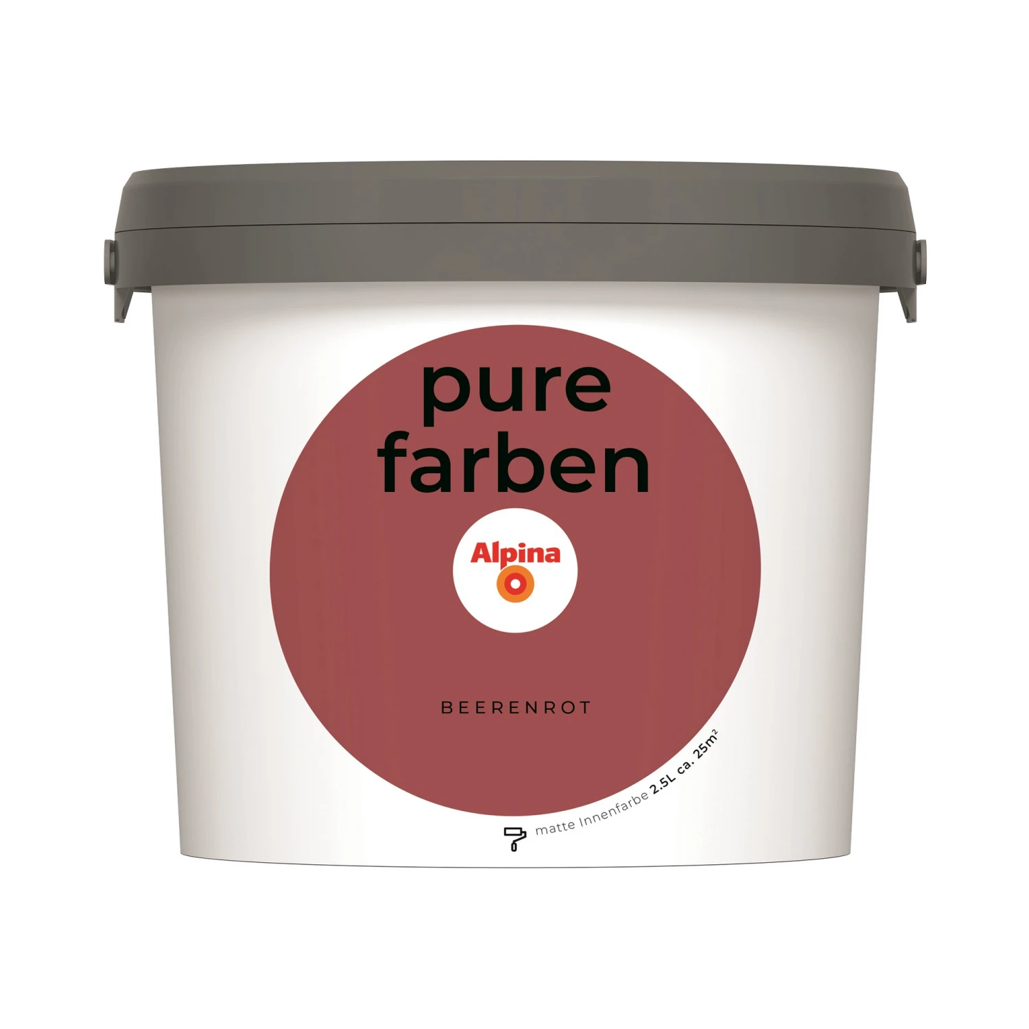 Alpina Wandfarbe 'Pure Farben' Beerenrot Matt 2,5 L 1 Alpina Wandfarbe 'Pure Farben' Beerenrot Matt 2,5 L