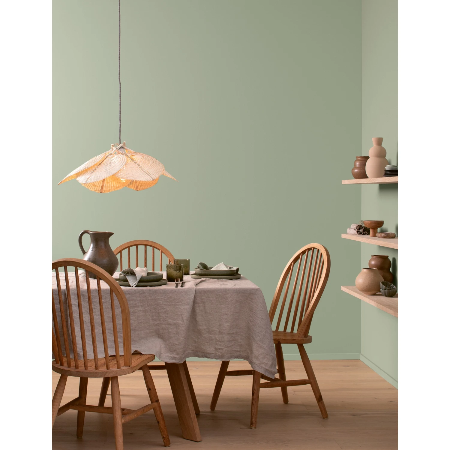 Alpina Wandfarbe 'pure Farben' Eukalyptusgrün Matt 2,5 L 3 Alpina Wandfarbe 'pure Farben' Eukalyptusgrün Matt 2,5 L - Image 3