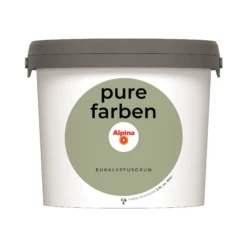 Alpina Wandfarbe 'pure Farben' Eukalyptusgrün Matt 2,5 L