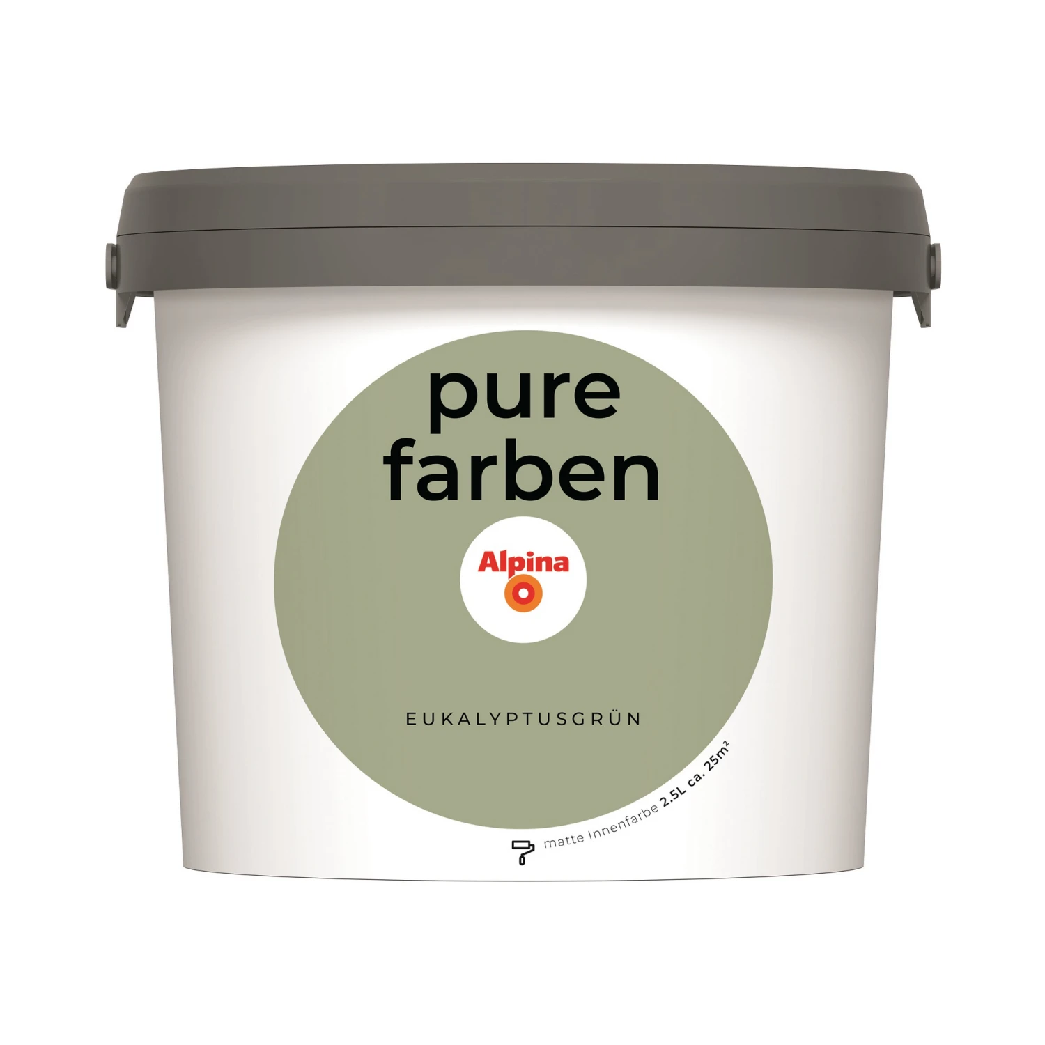 Alpina Wandfarbe 'pure Farben' Eukalyptusgrün Matt 2,5 L 1 Alpina Wandfarbe 'pure Farben' Eukalyptusgrün Matt 2,5 L