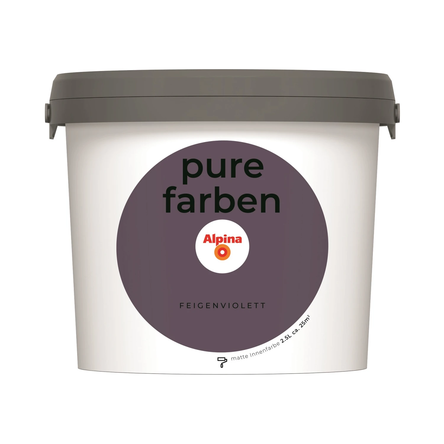 Alpina Wandfarbe 'pure Farben' Feigenviolett Matt 2,5 L 1 Alpina Wandfarbe 'pure Farben' Feigenviolett Matt 2,5 L