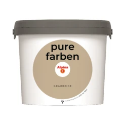 Alpina Wandfarbe 'pure Farben' Graubeige Matt 2,5 L