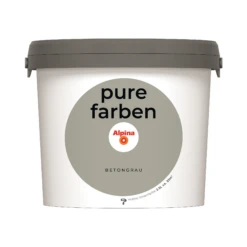 Alpina Wandfarbe 'pure Farben' Betongrau Matt 2,5 L