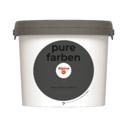 Alpina Wandfarbe 'pure Farben' Anthrazitgrau Matt 2,5 L