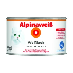 Weißlack 'Alpinaweiß' Extramatt 300 Ml