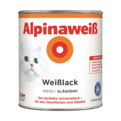 Weißlack 'Alpinaweiß' Glänzend 2 L