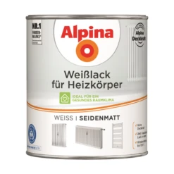 Alpina Heizkörperlack Weiß Seidenmatt 750 Ml