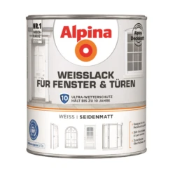 Alpina Weißlack Für Fenster Und Türen Seidenmatt 2 L
