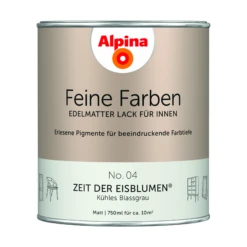 Alpina Feine Farben 'Zeit Der Eisblumen' Zartgrau Matt 750 Ml