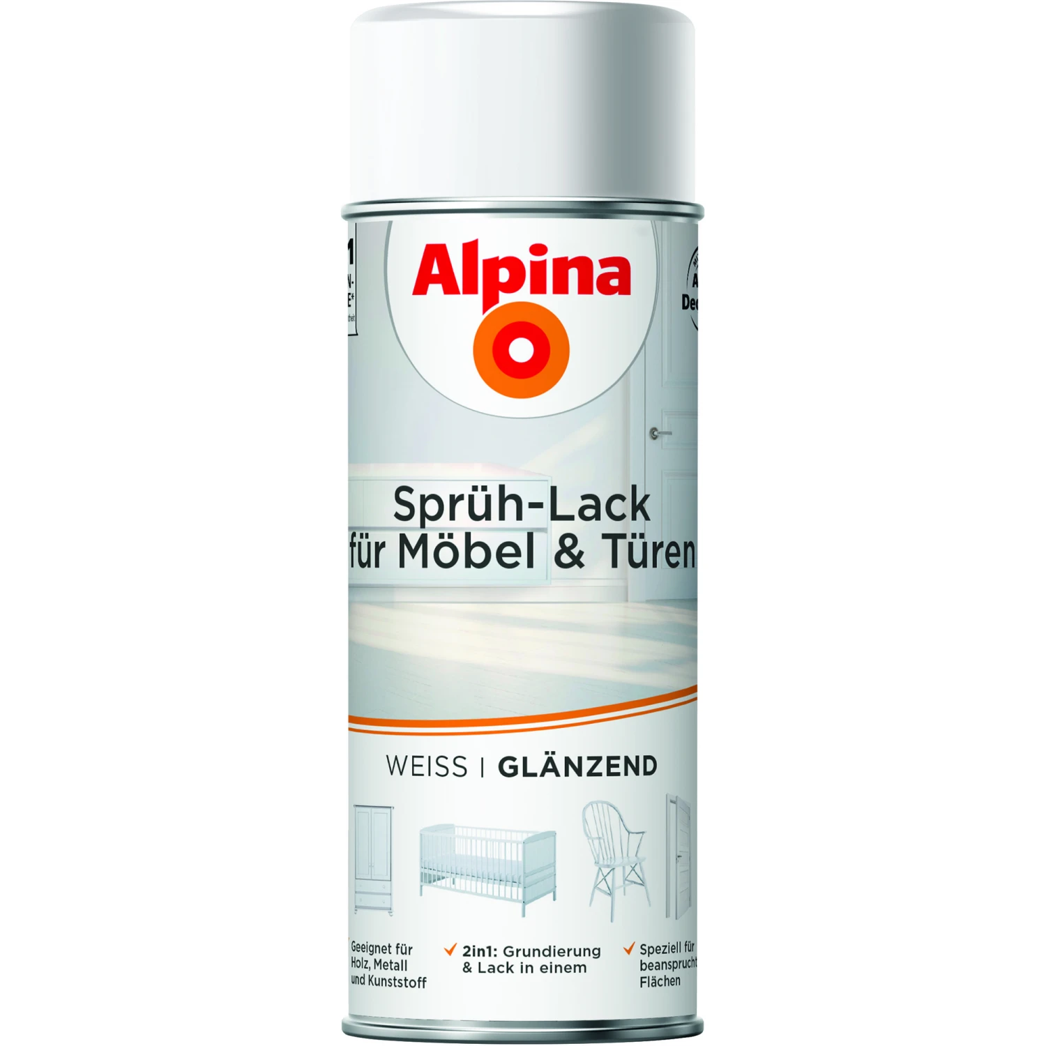 Alpina Sprühlack Weiß Glänzend 400 Ml 1 Alpina Sprühlack Weiß Glänzend 400 Ml