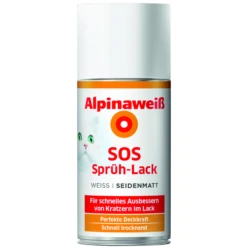 SOS-Sprühlack 'Alpinaweiß' Seidenmatt 150 Ml