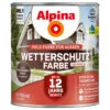 Alpina Wetterschutzfarbe Schokoladenbraun 750 Ml Deckend