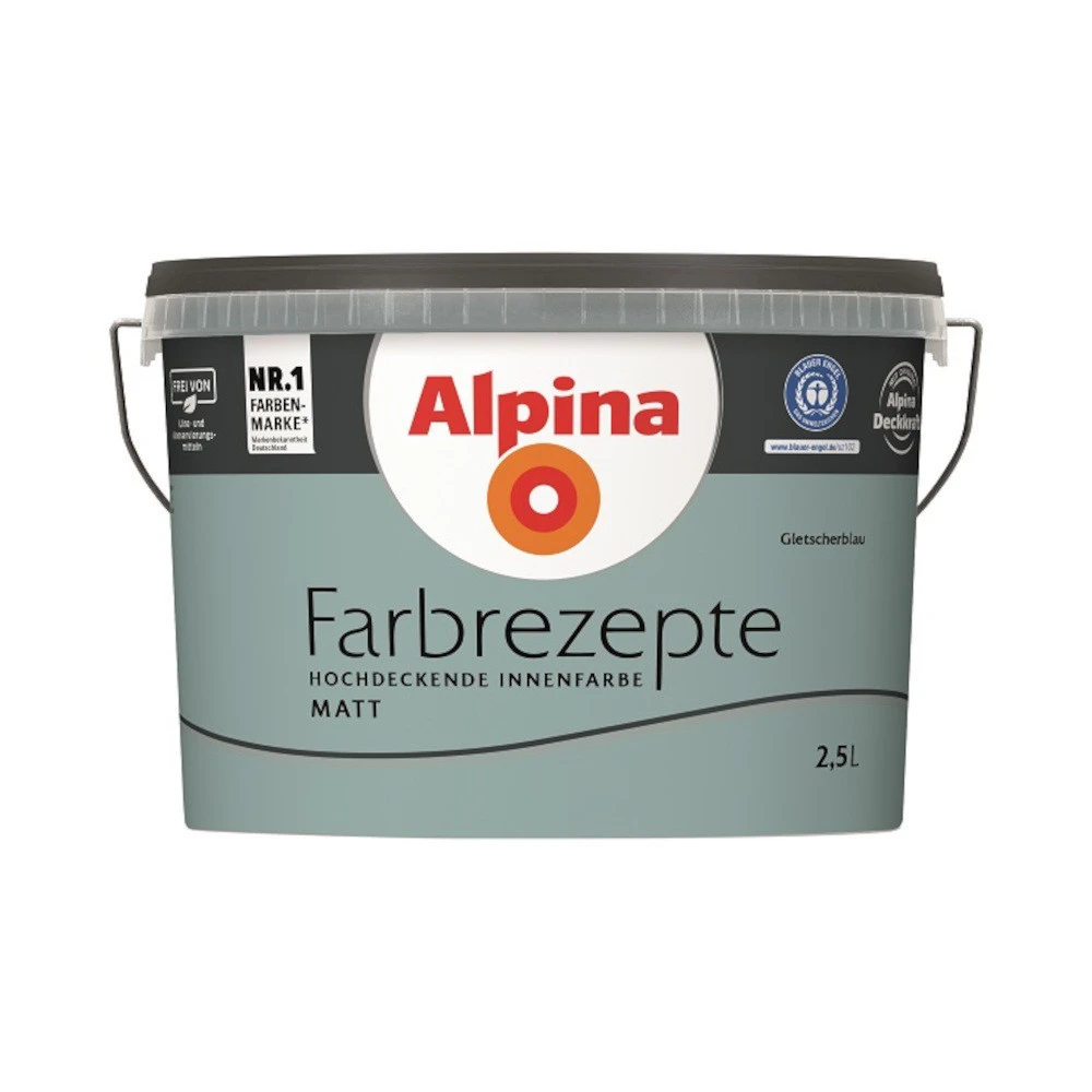 Alpina Farbrezepte Gletscherblau Matt 2,5 Liter 1 Alpina Farbrezepte Gletscherblau Matt 2,5 Liter