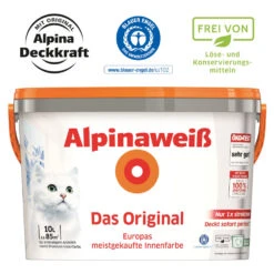 Alpinaweiß Wandfarbe 10 Liter