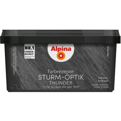 Alpina Farbrezepte Sturm-Optik Anthrazit 1 L 1 Alpina Farbrezepte Sturm-Optik Anthrazit 1 L