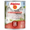 Alpina Wetterschutzfarbe Weiß 2,5 Liter Deckend
