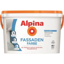 Alpina Fassadenfarbe Weiß 2,5 Liter