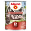 Alpina Wetterschutzfarbe Schokoladenbraun 2,5 Liter Deckend