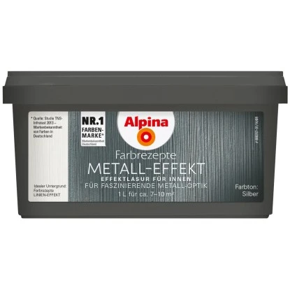 Alpina Farbrezepte Metall-Effekt Silber 1 Liter 1 Alpina Farbrezepte Metall-Effekt Silber 1 Liter