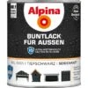 Alpina Buntlack Für Aussen Tiefschwarz Seidenmatt 750 Ml