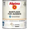 Alpina Buntlack Für Aussen Cremeweiß Seidenmatt 750 Ml