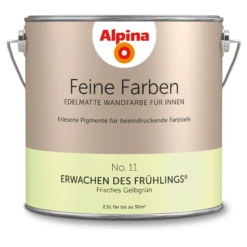Alpina Feine Farben 'Erwachen Des Frühlings' Gelbgrün Matt 2,5 L