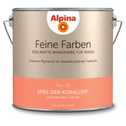 Alpina Feine Farben 'Spiel Der Korallen' Orange Matt 2,5 L