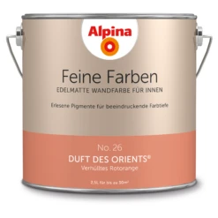 Alpina Feine Farben 'Duft Des Orients' Rotorange Matt 2,5 L