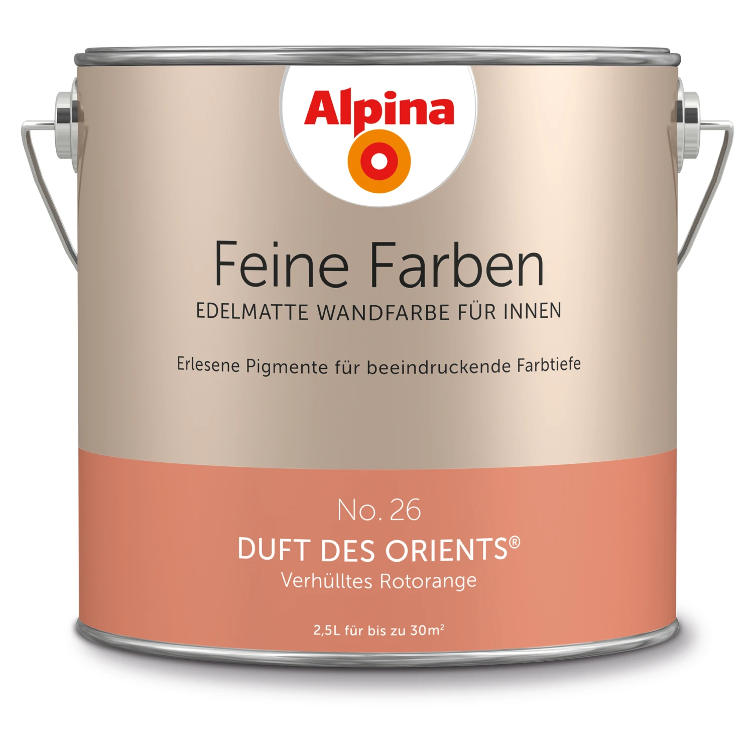 Alpina Feine Farben 'Duft Des Orients' Rotorange Matt 2,5 L 1 Alpina Feine Farben 'Duft Des Orients' Rotorange Matt 2,5 L