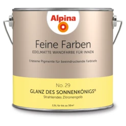 Alpina Feine Farben 'Glanz Des Sonnenkönigs' Zitronengelb Matt 2,5 L