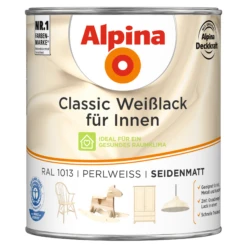 Alpina Weißlack Für Innen Perlweiß Seidenmatt 750 Ml